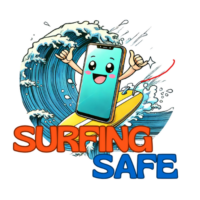 Logo Surfing Safe trasp Agisci subito, ICCOM-8