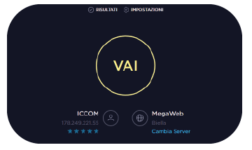 La procedura di Speedtest, ICCOM-8